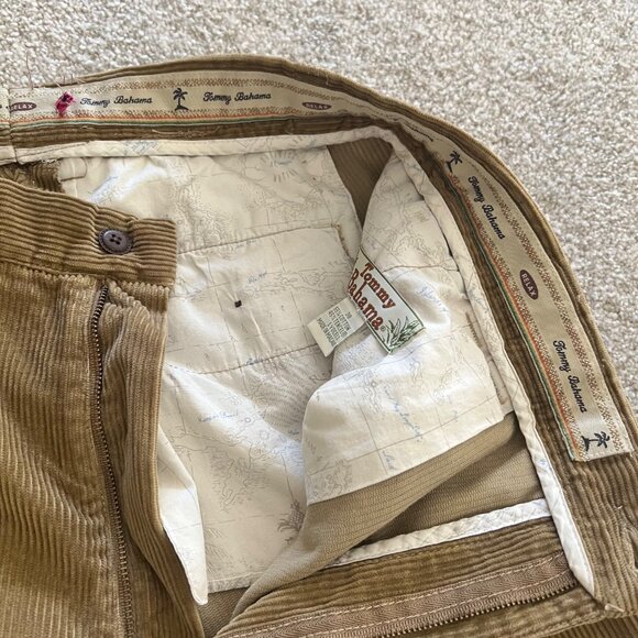 Tommy Bahama Corduroy Relaxed Fit Cotton Tan Beige Pants Size 38 - Picture 3 of 8